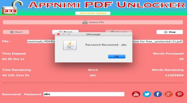 Appnimi PDF Unlocker for Mac