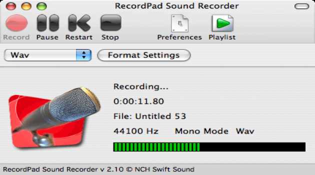 RecordPad Sound Recorder Free for Mac