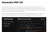 Generate PDF in C#