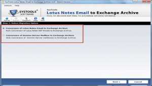 Lotus Notes Emails to Exchange Archive