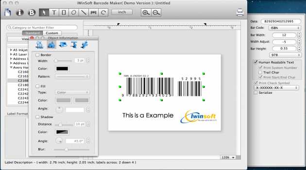 iWinSoft Barcode Maker for Mac