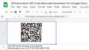 Sheets QR Code Script for Google