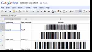 Sheets Linear Barcode Script for Google
