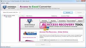 Systools Access to Excel