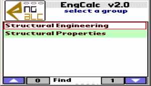 EngCalc(Structural)- PalmOS Calculator