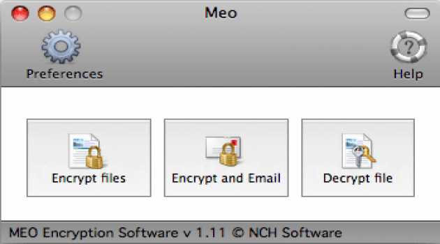 MEO File Encryption for Mac