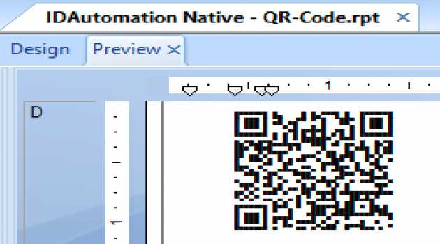 Crystal Reports QR Code Barcode