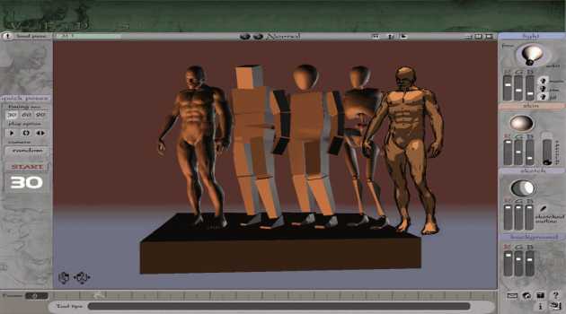 3D Virtual Figure Drawing Studio Male