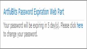 Password Expiration  Web Part