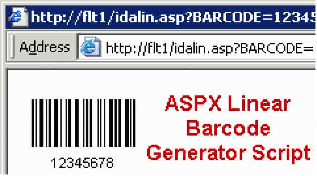 ASPX Linear Barcode Script