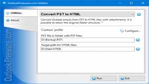 Convert PST to HTML for Outlook