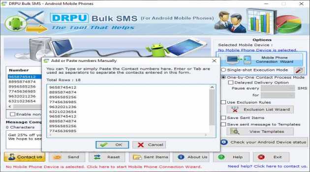 Android Mobile Text SMS Messaging Tool