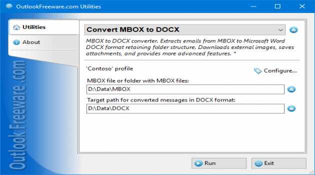 Convert MBOX to DOCX for Outlook