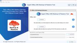 Cigati Office 365 Backup and Restore Too