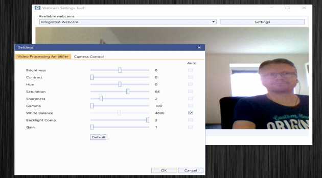 Webcam Settings Tool for Windows