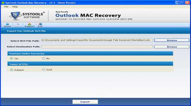 SysTools Outlook Mac Recovery