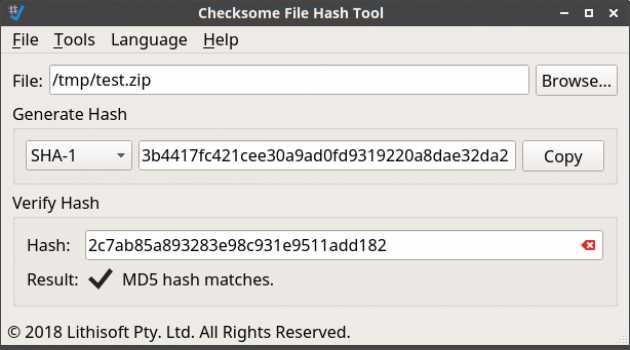 Checksome File Hash Tool for Mac