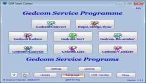 GSP - Gedcom Service Programs