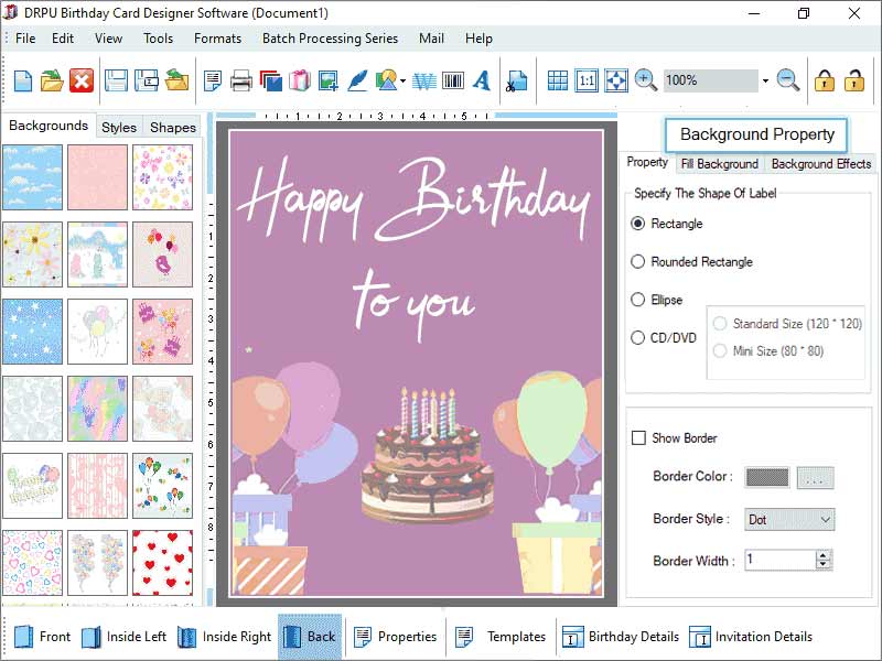 Excel Birthday Greeting Cards Maker