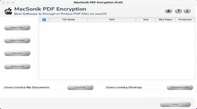 MacSonik PDF Encryption