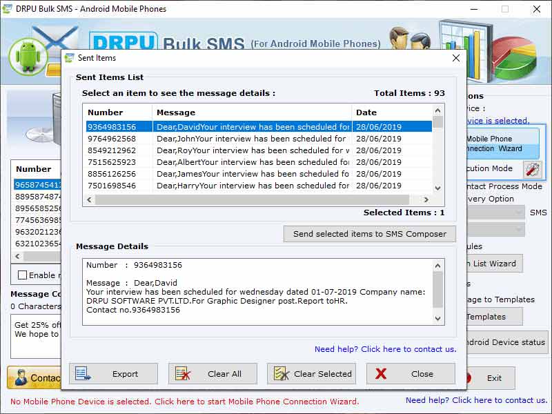 Bulk Sms Android Mobile Messaging Tool