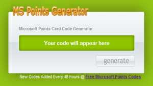 Free Microsoft Points Generator