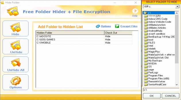 Free Folder Hider with File Encryption