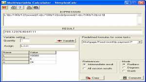 Multivariable calculator - SimplexCalc