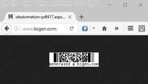 ASPX PDF417 Barcode Script
