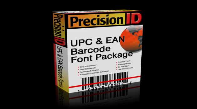 PrecisionID UPC EAN Barcode Fonts