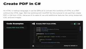 Create PDF in CSharp
