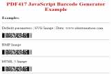 PDF417 SVG JavaScript Barcode Generator