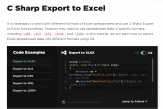 Csharp Export to Excel