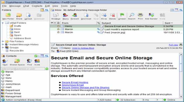 Secure Email CryptoHeaven Linux